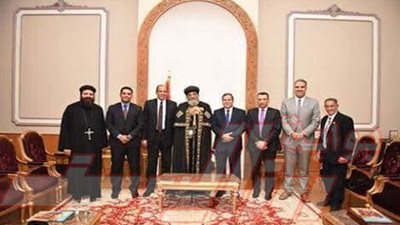 وفد نادى القضاه يزور البابا تواضروس