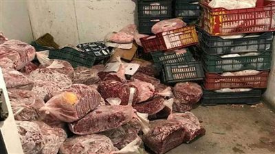 ضبط 21 طن لحوم ومصنعات لحوم فاسدة .. وإزالة 64 حالة تعد على الأراضي بالجيزة