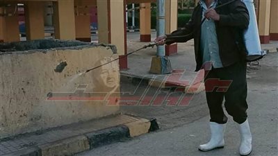 رش وتطهير محطات الصرف الصحي ضد القوارض والحشرات بكفر الشيخ