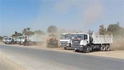 إصلاح عطل لانقطاع المياه ورفع 500 طن أتربة من شوارع بني سويف