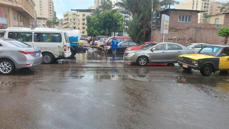 امطار بشوارع الإسكندرية