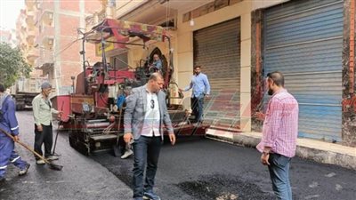 استكمال أعمال الرصف بشوارع مدينة دسوق في كفر الشيخ 