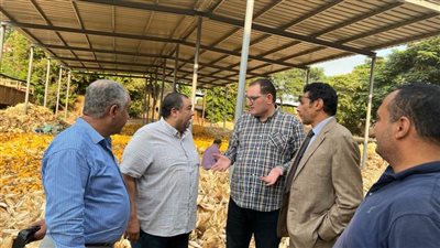 مستشار وزير الزراعة ورئيس قطاع الإنتاج يتفقدان مزرعة جزيرة الشعير