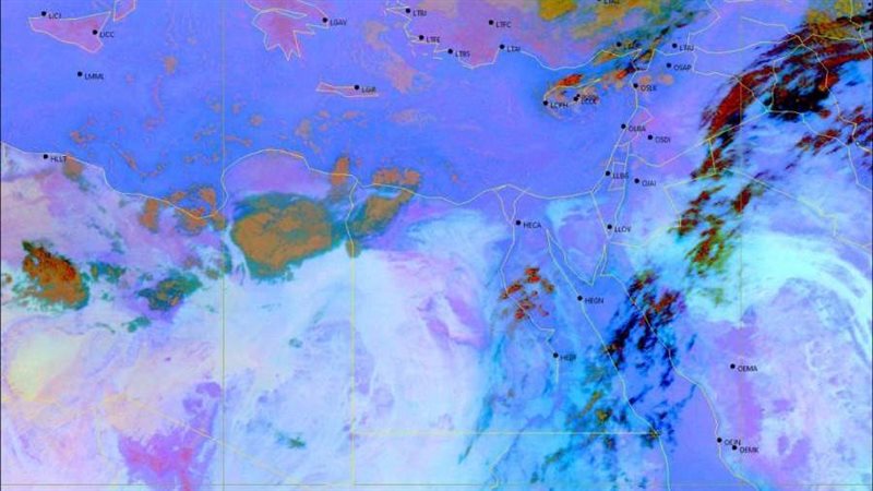 خريطة لأحوال الطقس