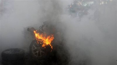 انفجار سيارة بالقرب من مبنى التلفزيون في ميليتوبول