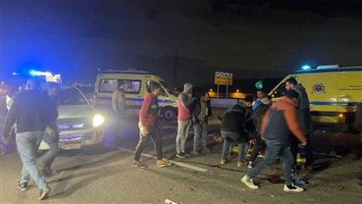 إصابة أمين شرطة وثلاثة مجندين في حادث تصادم في الخانكة