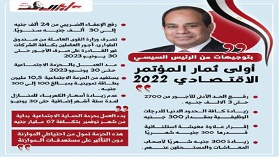 بالإنفوجراف.. تعرّف على أولى ثمار المؤتمر الاقتصادي 2022
