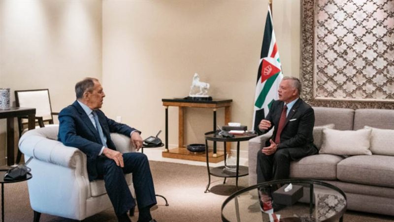 العاهل الأردني للافروف