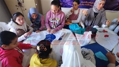 شباب كفر الشيخ تنظم ورش لأعمال الفنون التراثية للنشء بفوه