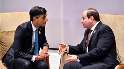 عاجل| الرئيس السيسي يؤكد تطلع مصر لتعظيم التعاون الثنائي مع بريطانيا خلال الفترة المقبلة