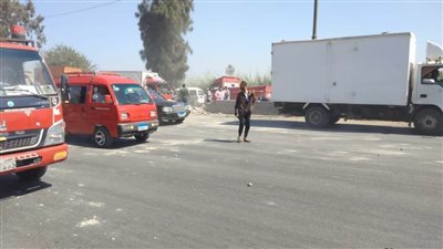 عودة الحركة المرورية بالطريق الزراعي في بنها