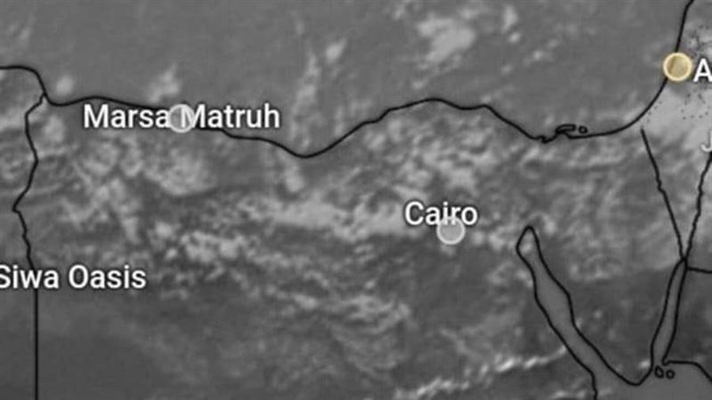 خريطة تظهر حركة السحب