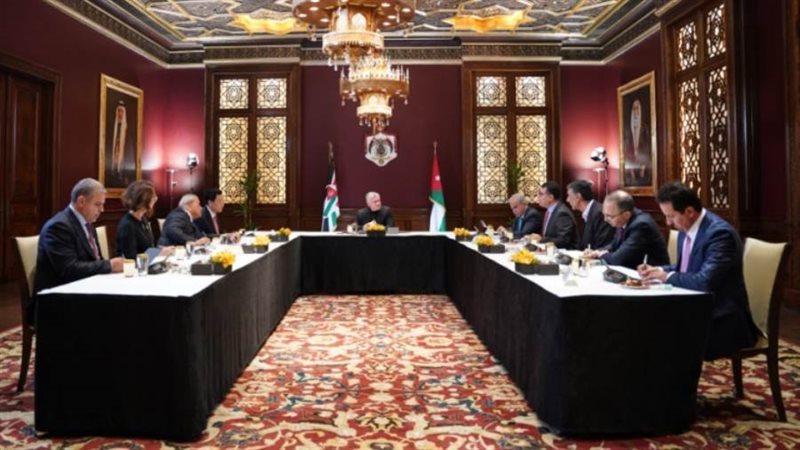 العاهل الأردني خلال