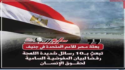 بعثة الأمم المتحدة في جنيف تبعث بـ10 رسائل شديدة اللهجة 