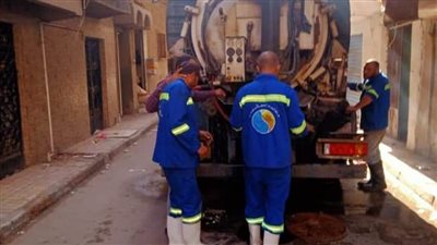 صرف صحي الإسكندرية تكثف أعمال التطهير بعد أمطار الأمس