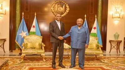 الرئيس الجيبوتي يلتقي رئيس الوزراء الصومالي