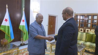  الرئيس الجيبوتي يلتقي مبعوثَ رئيس مجلس السيادة السوداني