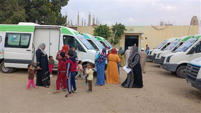 قافلة علاجية بمركز شباب البغادة بقصاصين الإسماعيلية