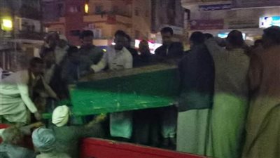 تشييع جثامين ضحايا غرق تروسيكل بمشروع ناصر بالبحيرة