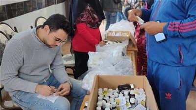 تقديم خدمات طبية لـ550 مواطنًا في قافلة سكانية بقرية خورشيد بالبحيرة