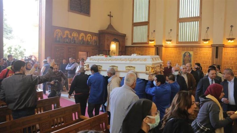 جثمان الفقيد في كنيسة