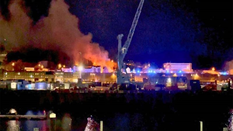 انفجار مبنى سكني