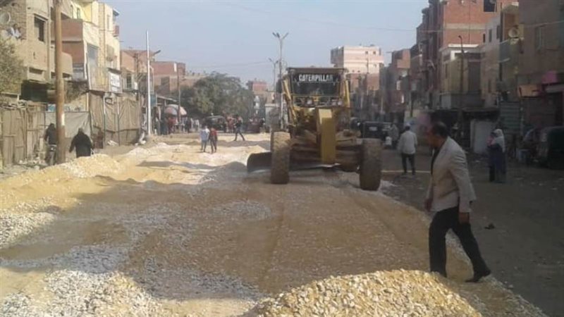 رصف الطرق ببنى سويف
