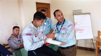 لقاء تدريبي ختامي عن الإسعافات الأولية لفرق الجوالة بشباب كفر الشيخ