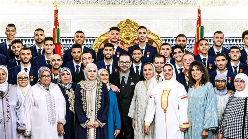 احتفالات منتخب المغرب
