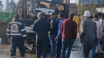 ننشر أسماء المصابين في حادث انقلاب مبني باص على طريق جمصة