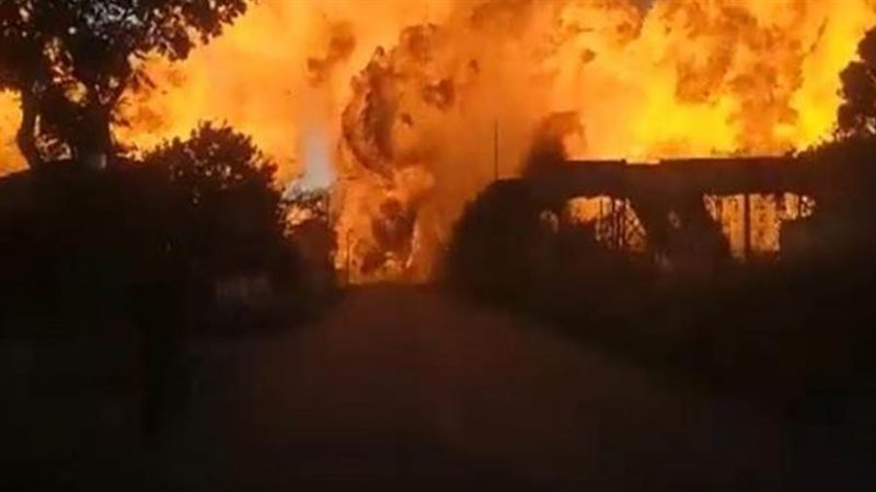 انفجار ناقلة غاز