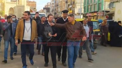حملة مكبرة لإزالة الإشغالات والتعديات علي شوارع سيدى سالم بكفر الشيخ