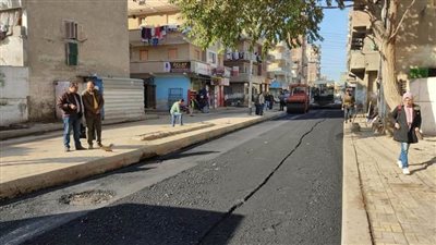 رصف طريقي الشهداء والمتولي بالبحيرة بتكلفة مليون و800 ألف جنيه