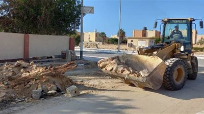 وقف أعمال بناء سور مخالف بمدينة العريش