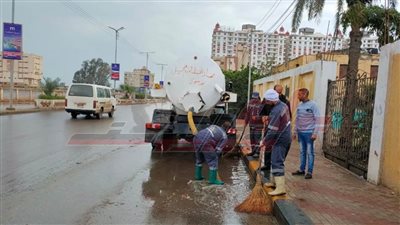 رفع مياه الأمطار من 9 مدن بكفر الشيخ واستمرار رفع حالة الطوارئ