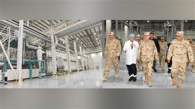 الفريق أسامة عسكر يتفقد المدينة الصناعية الغذائية 