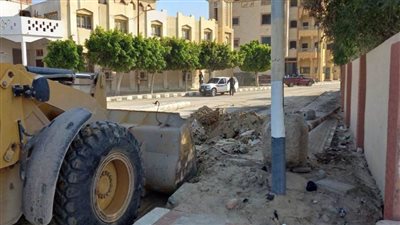 إصلاح أعطال في شبكة مياه الشرب بالعريش