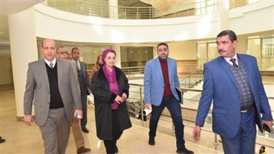 غانم في زيارة لجامعة أسيوط الأهلية لمتابعة سير العمل بالتجهيزات النهائية بالمباني الجديدة