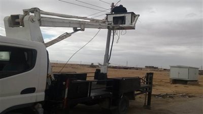 تفقد قطاع الكهرباء بقرى وتجمعات الحسنة بوسط سيناء