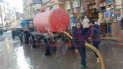 رفع المياه بمدن وقرى كفر الشيخ لتعرضها لهطول أمطار