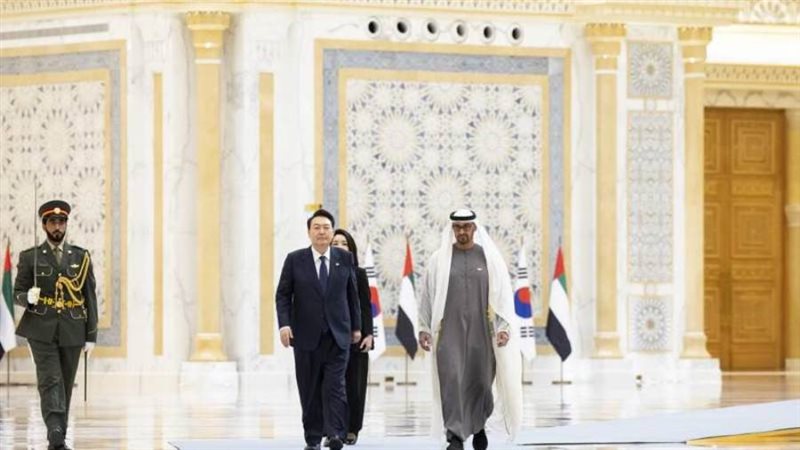 رئيسا الإمارات وكوريا