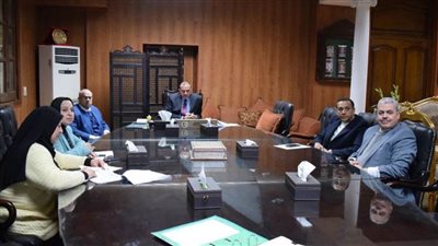 رئيس جامعة بني سويف يرأس اجتماعات لجان شعب اللغات والمنشآت وهيئة التدريس