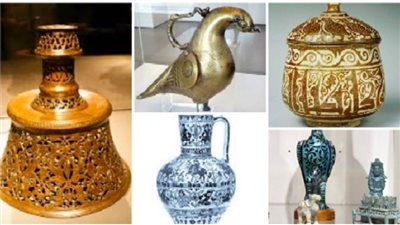بعدد 18 قطعة أثرية من مقتنيات متحفي الفن الإسلامي وقصر المنيل بالقاهرة