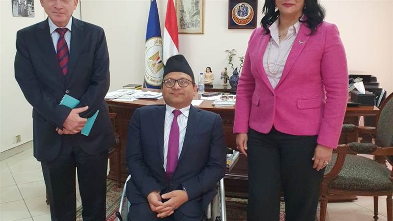 غادة شلبي تلتقي سفير