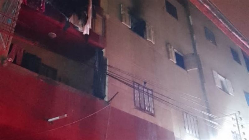 حريق شقة بدمنهور