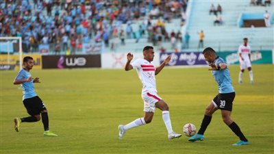 غزل المحلة يتقدم على الزمالك 2-0 فى الشوط الأول