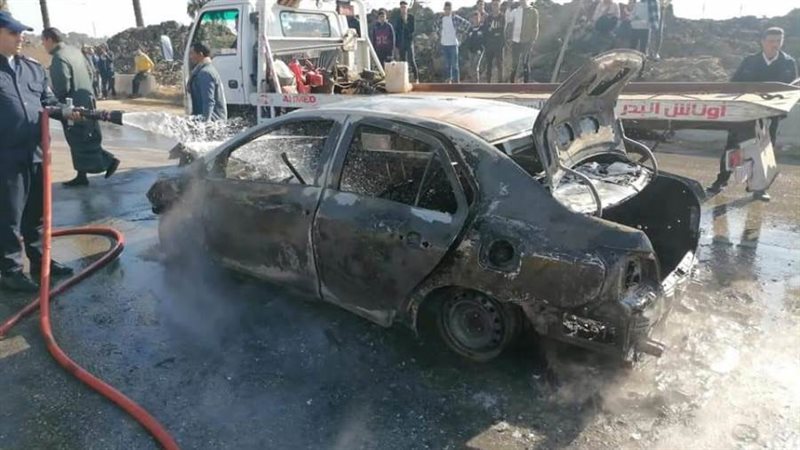 تفحم السيارة