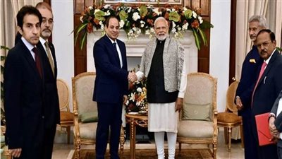 الرئيس السيسي يعقد جلسة مباحثات مغلقة مع رئيس وزراء الهند بنيودلهي