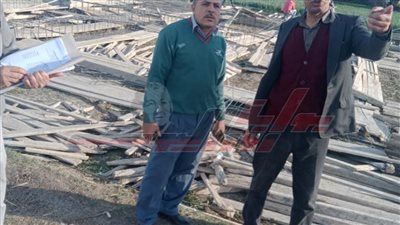 إزالة تعديات ووقف مخالفات بناء بقرى 4 مراكز بمحافظة كفر الشيخ