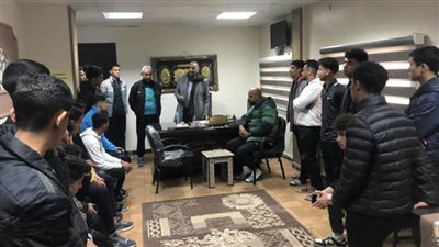 استقبال لاعبي فريق 2005 قبل سفرهم للاشتراك في دوري القطاعات بمحافظة الدقهلية